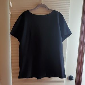 Black short sleeved blouse